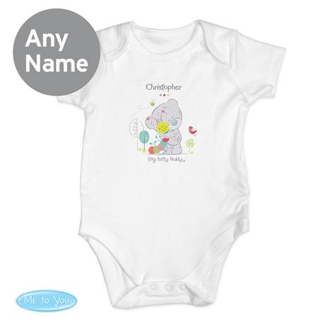 Personalised Tiny Tatty Teddy Cuddle Bug 0-3 Months Baby Vest £13.99